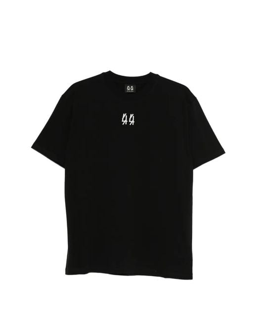 44 Label Group Black Graphic Print T-Shirt