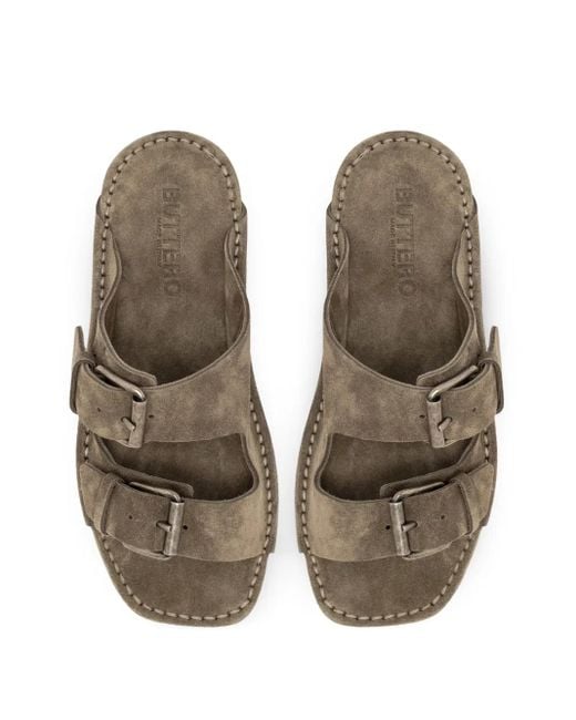 Buttero Brown Suede Sandals for men