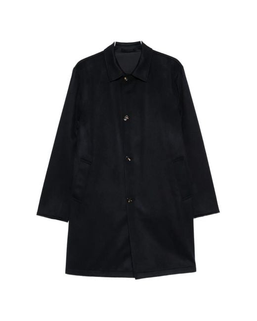 KIRED Black Reversible Button-Fastening Coat for men