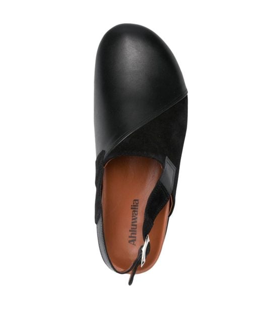 Ahluwalia Black Titus Leather Sandals for men