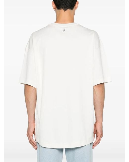 Mugler White Pierced T-Shirt for men