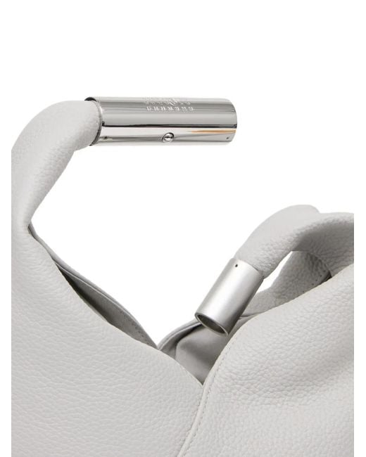 MM6 by Maison Margiela White Leather Tote Bag