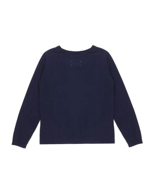 T-Shirt Bingo A Maniche Lunghe di Maison Margiela in Blue