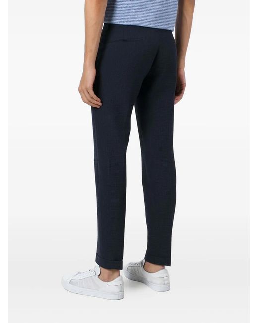 Briglia 1949 Blue Checked Trousers for men