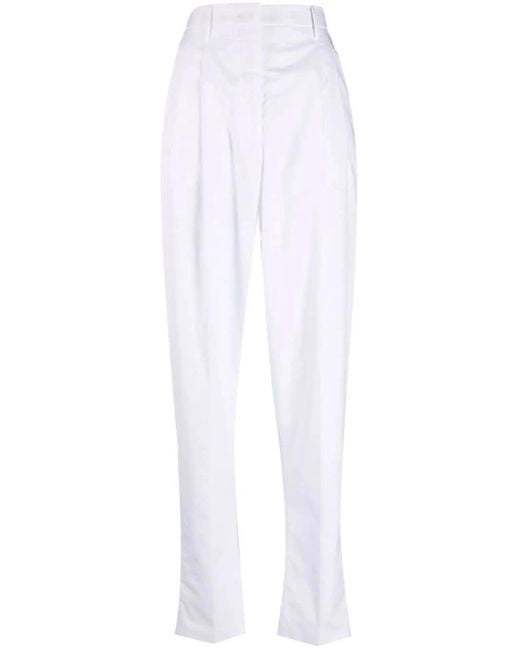 Pantalones De Talle Alto Ajustados N°21 de color White