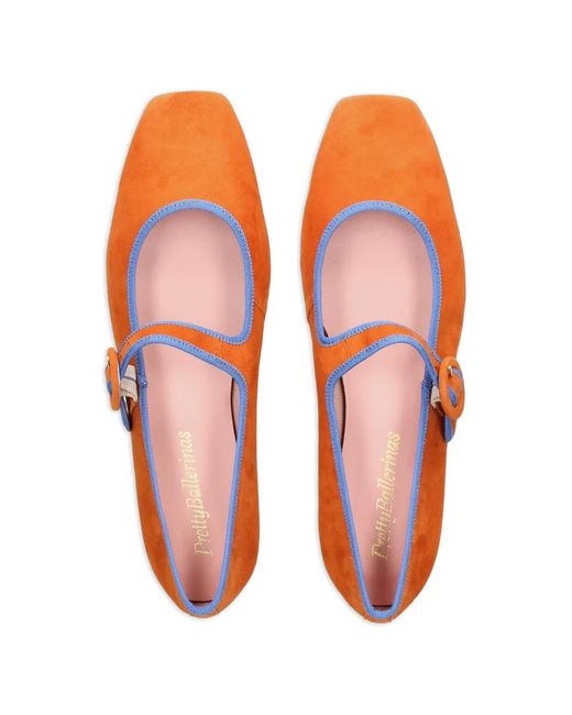Pretty Ballerinas White Camille Buckle Ballet Flats