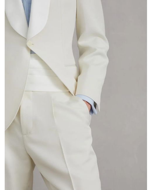 Brunello Cucinelli White Satin Cummerbund for men