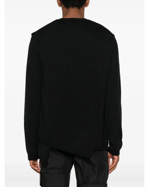 Comme des Garçons Black Layered Wrap Sweater for men