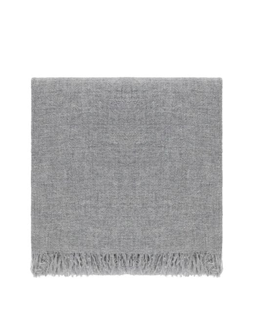 Antonelli Gray Fringed Scarf