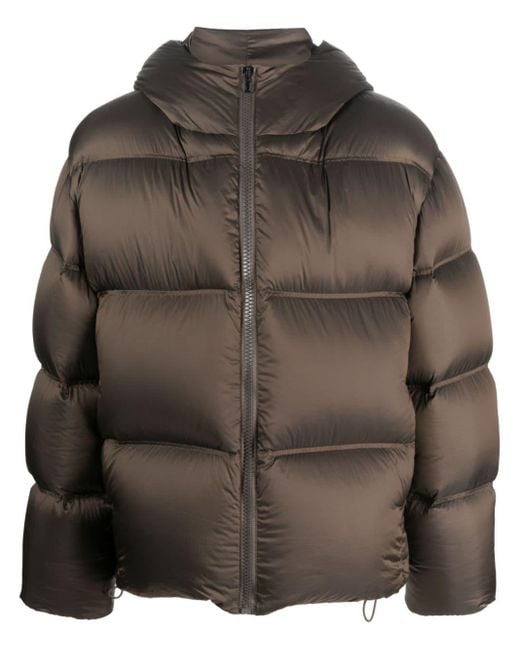 Filippa K Brown Zip-up Hooded Puffer Jacket for men