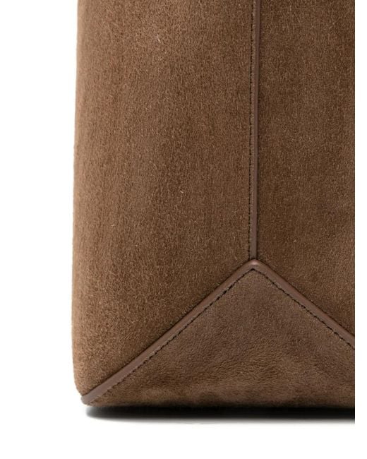 The Row Brown Small N/S Park Top-Handle Bucket Bag
