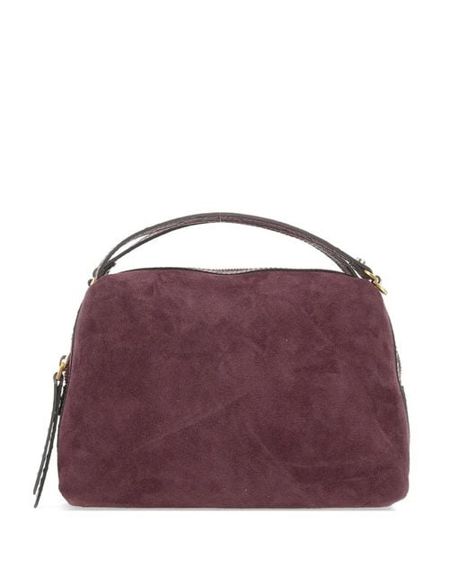 Gianni Chiarini Purple Medium Alifa Suede Tote Bag