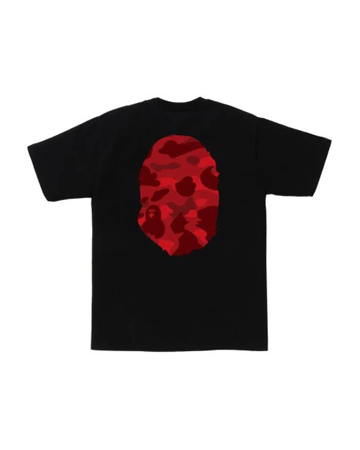 A Bathing Ape Black Camo Ape-Head T-Shirt for men
