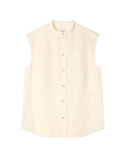 Paul Smith White Grandad Button Shirt