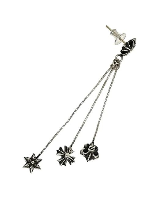 Chrome Hearts Metallic Jojo Three-Drop Earring for men