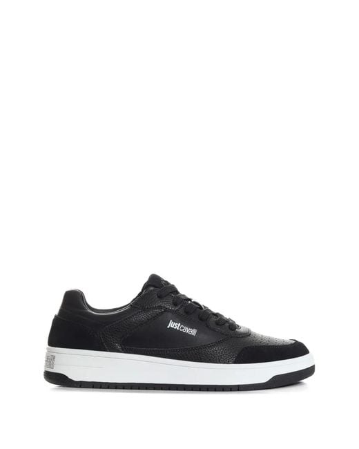 Just Cavalli White Perforated Sneakers for men