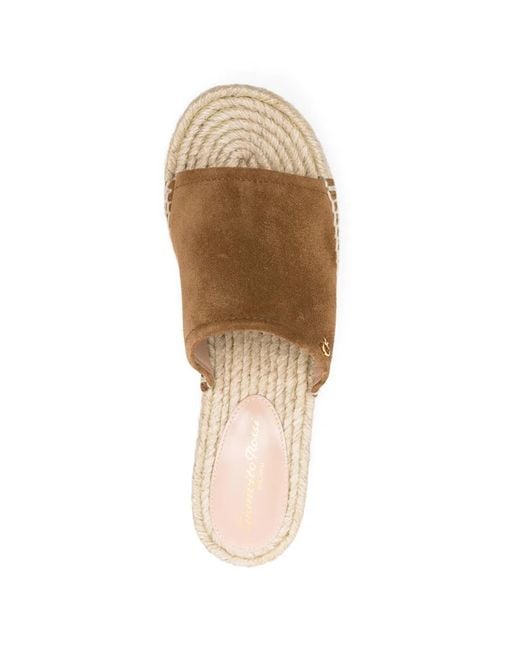 Gianvito Rossi Natural Espadrilles En Daim À Talon
