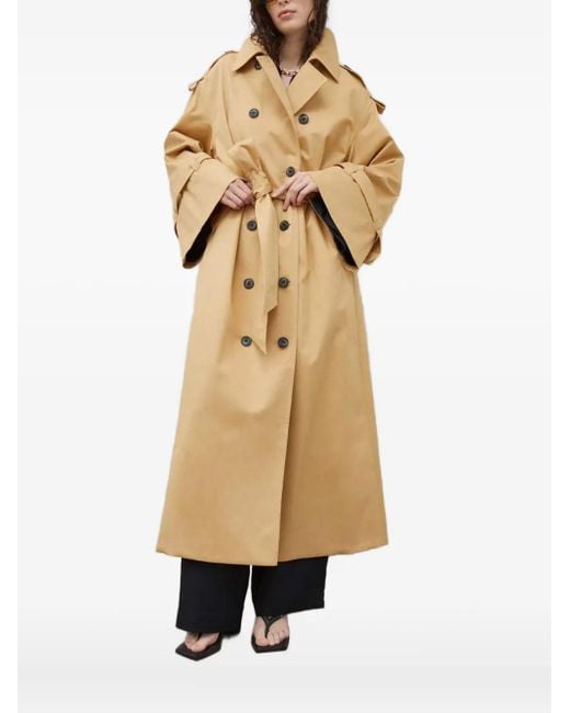 By Malene Birger Natural Button Belted Coat