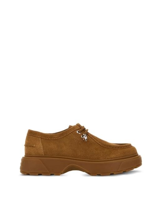 McQueen Brown Rover Suede Loafers for men