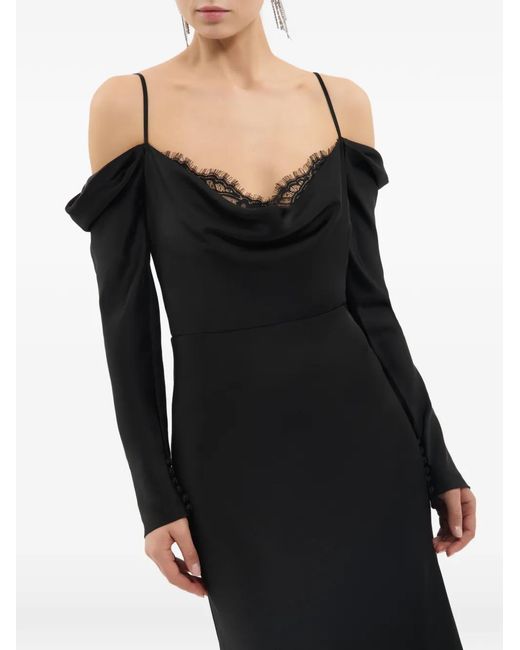 Rebecca Vallance Black Noire Long Sleeve Gown