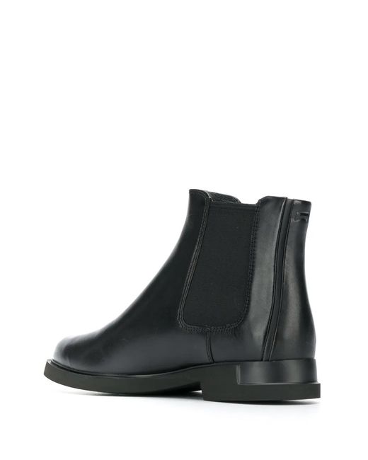 Camper Black Iman Leather Chelsea Boots