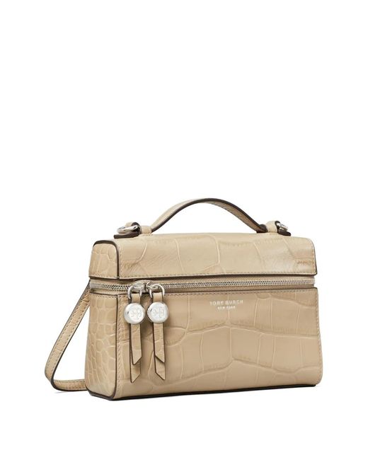 Tory Burch Natural Romy Croc-Effect Mini Bag