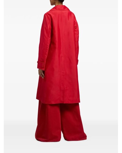Ralph Lauren Red Raquel Double-Breasted Coat