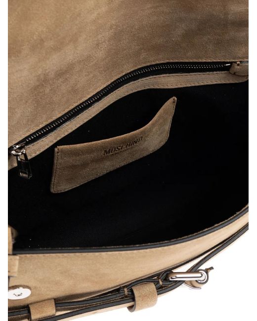 Moschino Natural Belt-Detailing Tote Bag