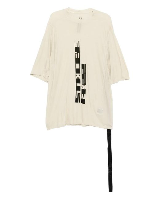 Rick Owens White Jumbo T-Shirt for men