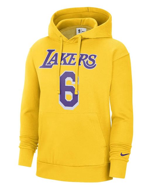 Nike NBA La Lakers LeBron James #6 Hoodie in Gelb für Herren Lyst AT