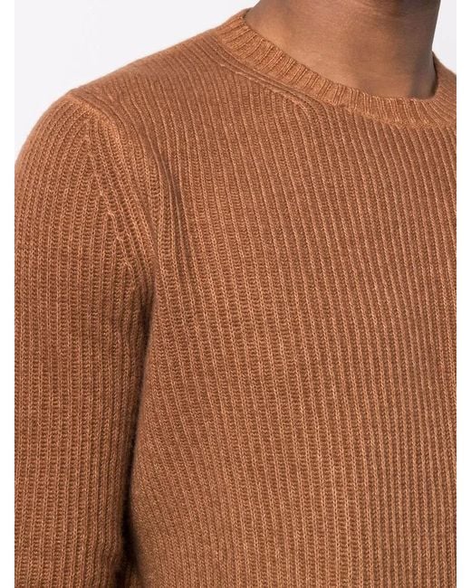 Malo Brown Round Neck Jumper for men