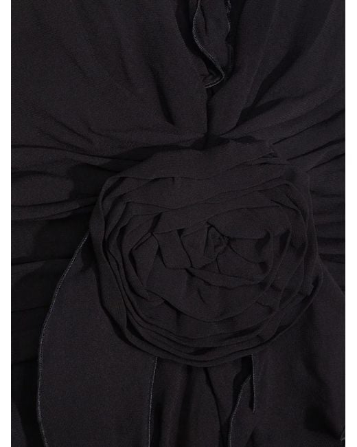 Blumarine Black Ruffled Maxi Dress