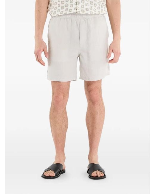 Samsøe & Samsøe White Elasticated-Waistband Shorts for men