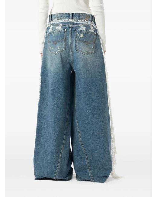 Vaqueros con efecto envejecido Blumarine de color Blue