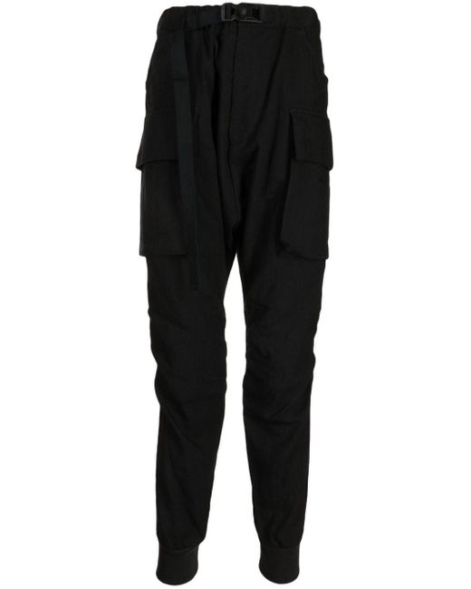 Pantaloni elastici con cavallo basso di The Viridi-anne in Black da Uomo
