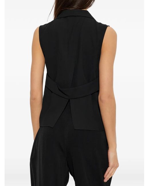 Emporio Armani Black V-Neck Waistcoat