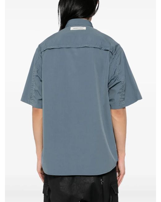 Undercover Blue Graphic-Print Shirt for men