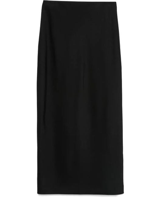 Carven Black Bias-Cut Maxi Skirt