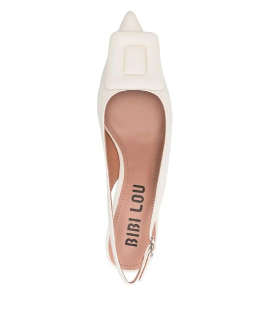 Bibi Lou Natural 55Mm Buckle-Detailed Pumps