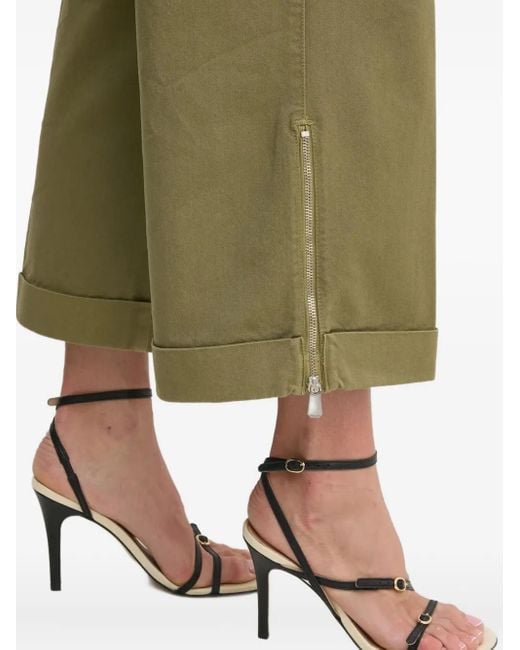 Pinko Green Drawstring Cuffed Trousers