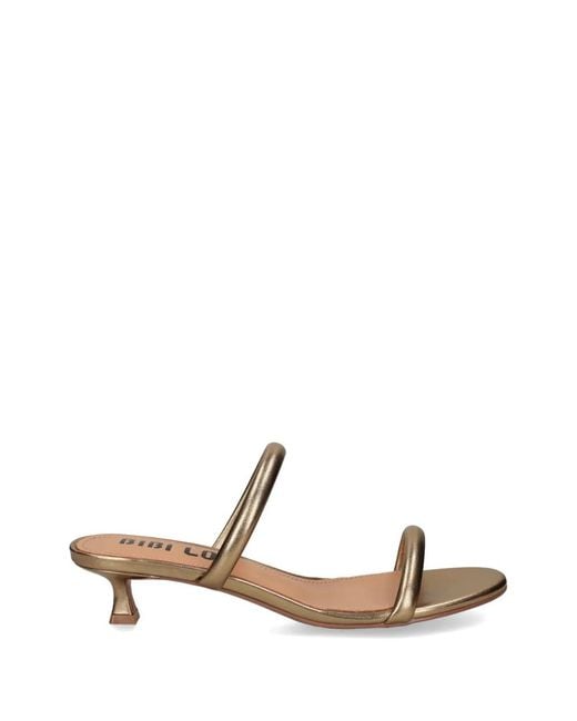 Bibi Lou Musa Metallic-Effect Leather Sandals
