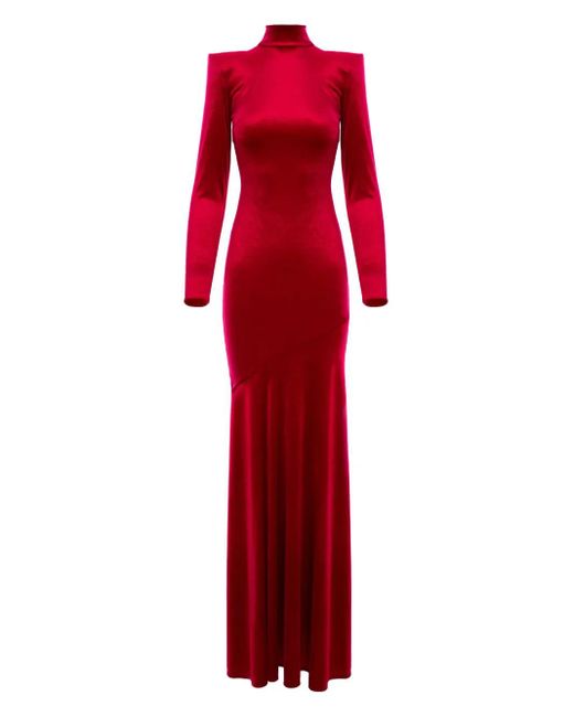 V:PM ATELIER Red Iris Maxi Dress