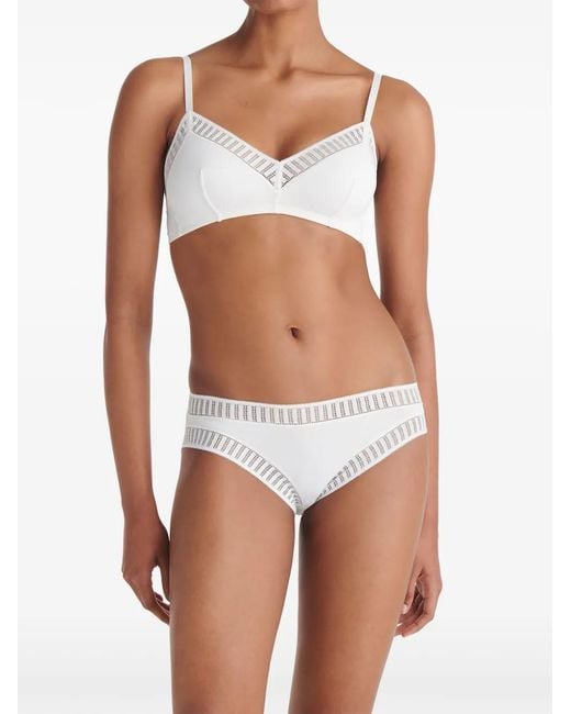 Eres White Madeleine Graphic Triangle Bra