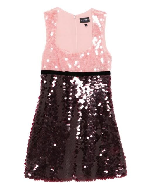 retroféte White Amethyst Sequin Mini Dress