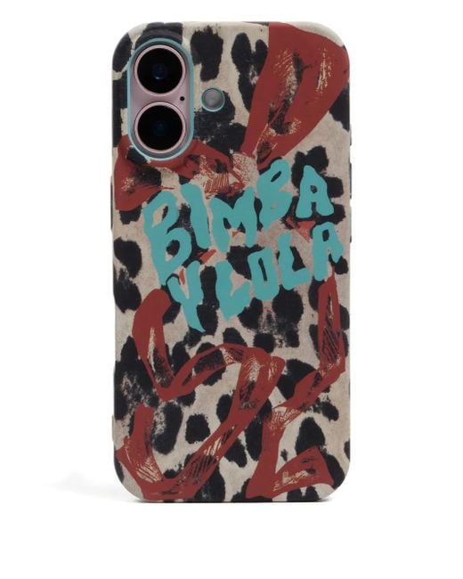 Bimba Y Lola Natural Leopard-Print Iphone 16 Case