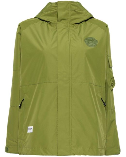 Chocoolate Green Logo-appliqué Hooded Jacket