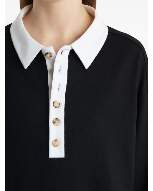 Khaite Black Faithful Button-Up Polo