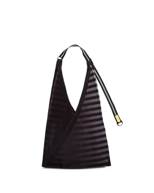 MULTITUDES BAGS Black Claudia Pleated Tote Bag