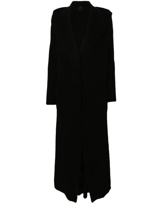 Teddy Cashmere Black Amalfi Cashmere Midi Cardi-Coat