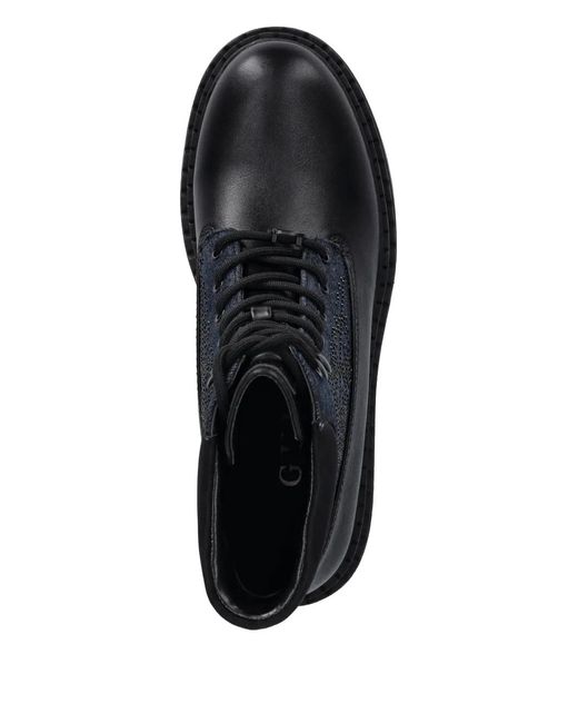 Guess Black Embellished Lace-Up Boots